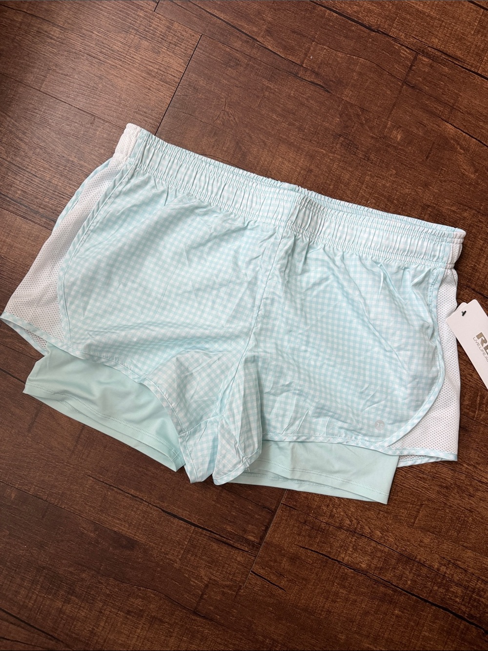 RBX 2 layed gingham athletic shorts